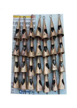 Recycled Iron Vintage Heart Bells Windchimes Bells Craft Supply 3