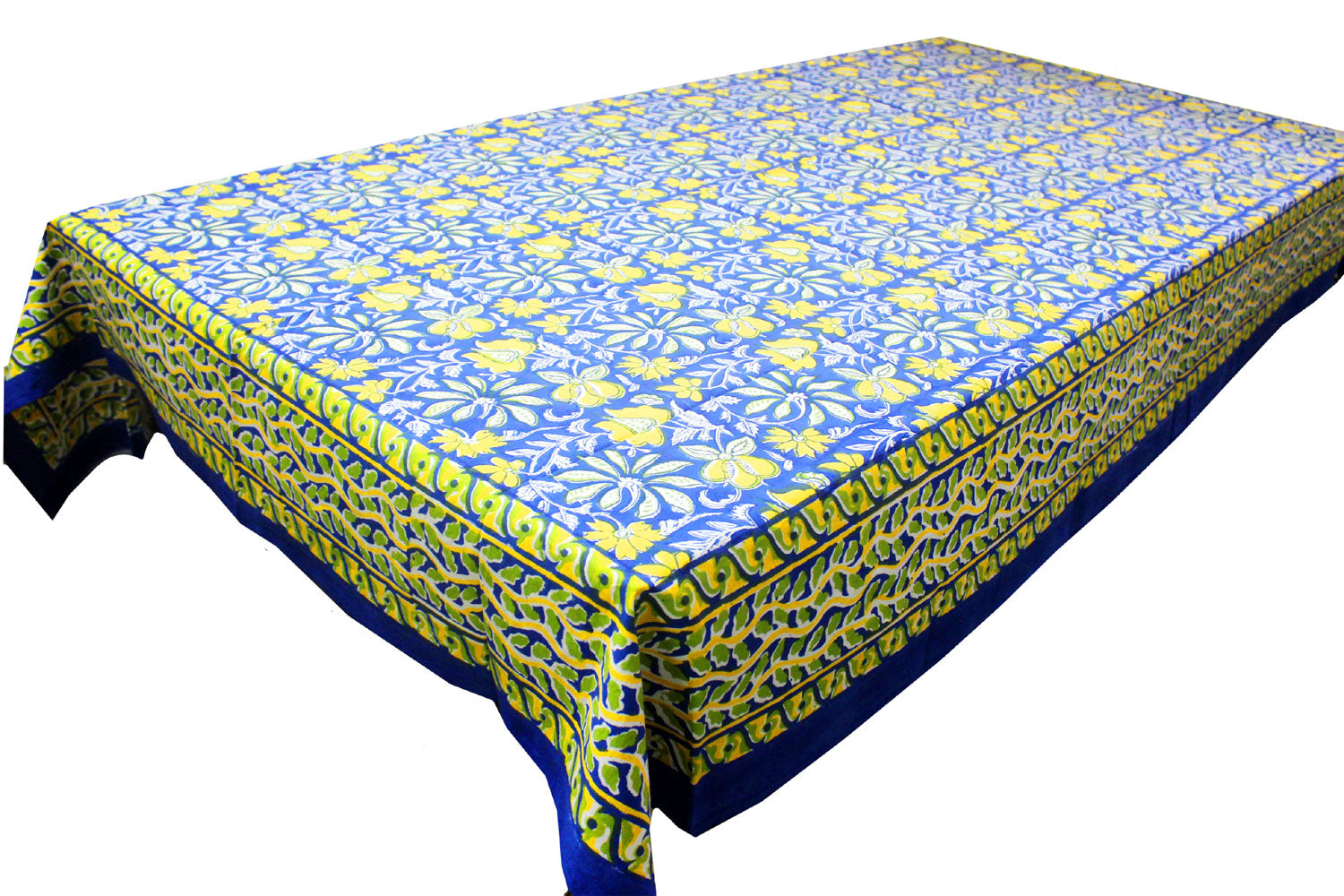 INDIAN Hand Block Print Indian Tablecloth 100%cotton Floral Rectangular 152*228cm Table Cover Wholesale - Mangogiftsstore