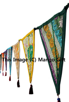 Sari Flags Boho Home Decor , Banner Flags Bunting Garland Party Decoration  