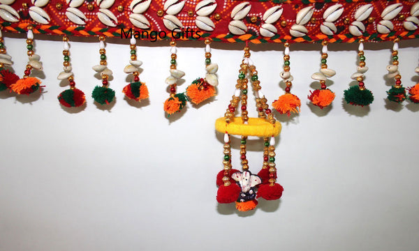 Handmade Traditional Indian cotton door hanging door valance festive Diwali decoration Ethnic Decor