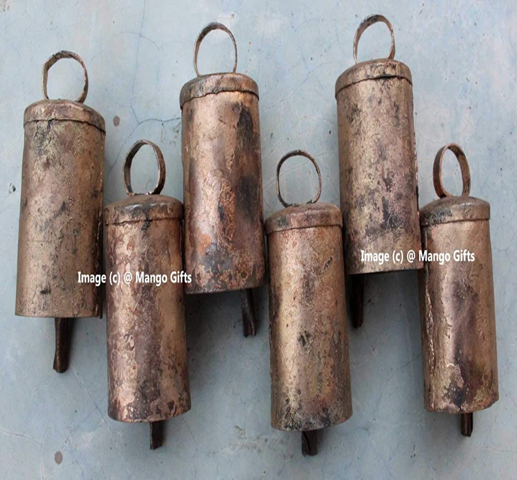 Shabby Chic Rustic Recycled Iron Bells 4