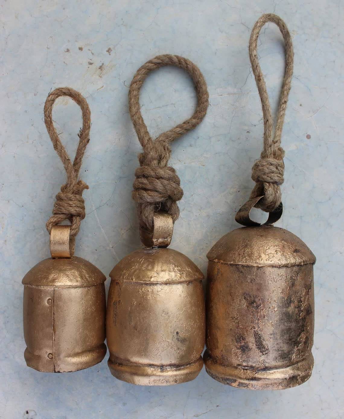 Rustic Iron Harmony Bells Set of 3 - Eco-Friendly Decor
