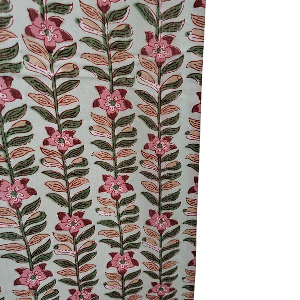 Cotton block print curtains drapes