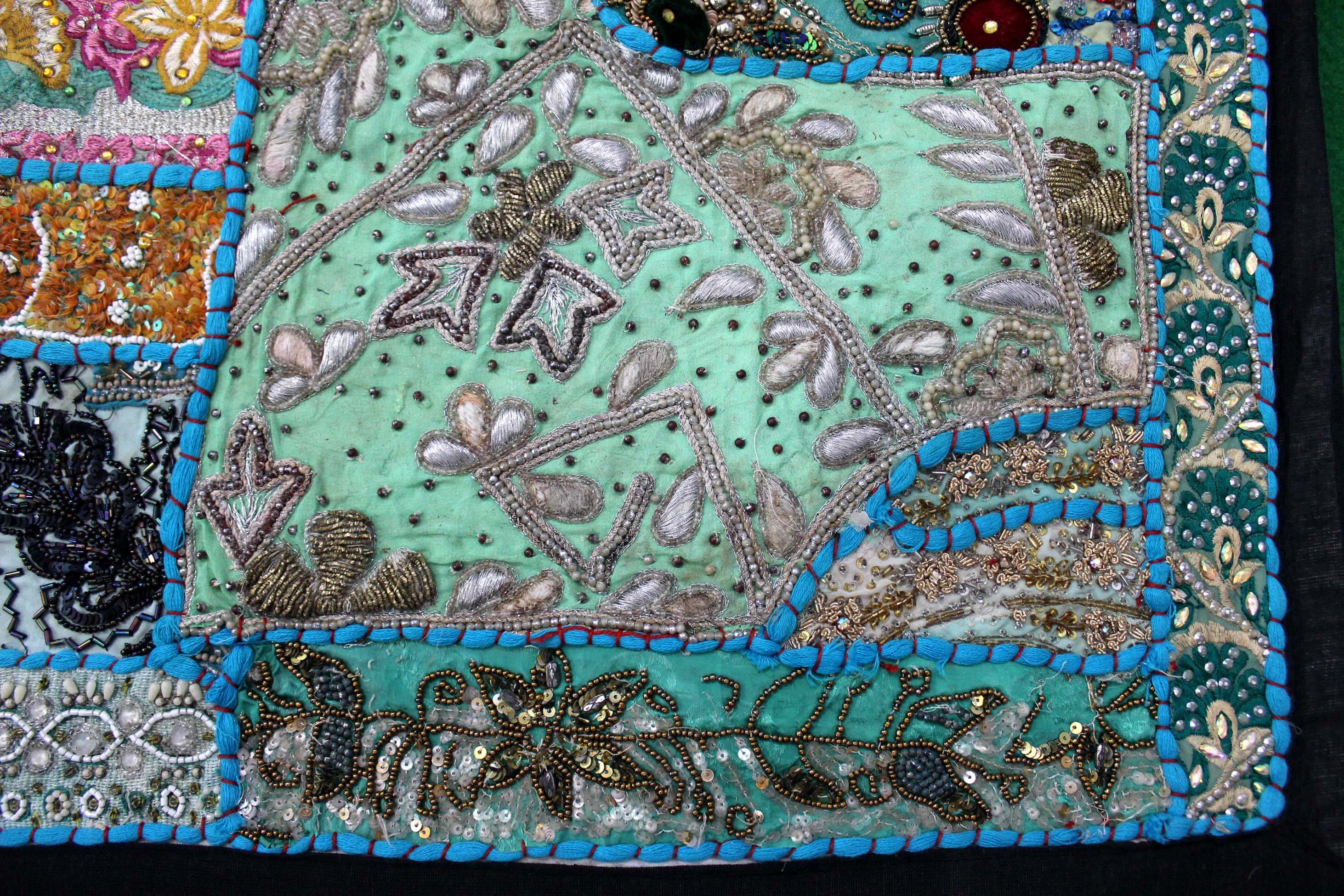 Indian Wall Hanging Embroidered Tapestry Blue antique wall piece,cotton tapestry,tapestry,Tribal wall hanging,wall hanging