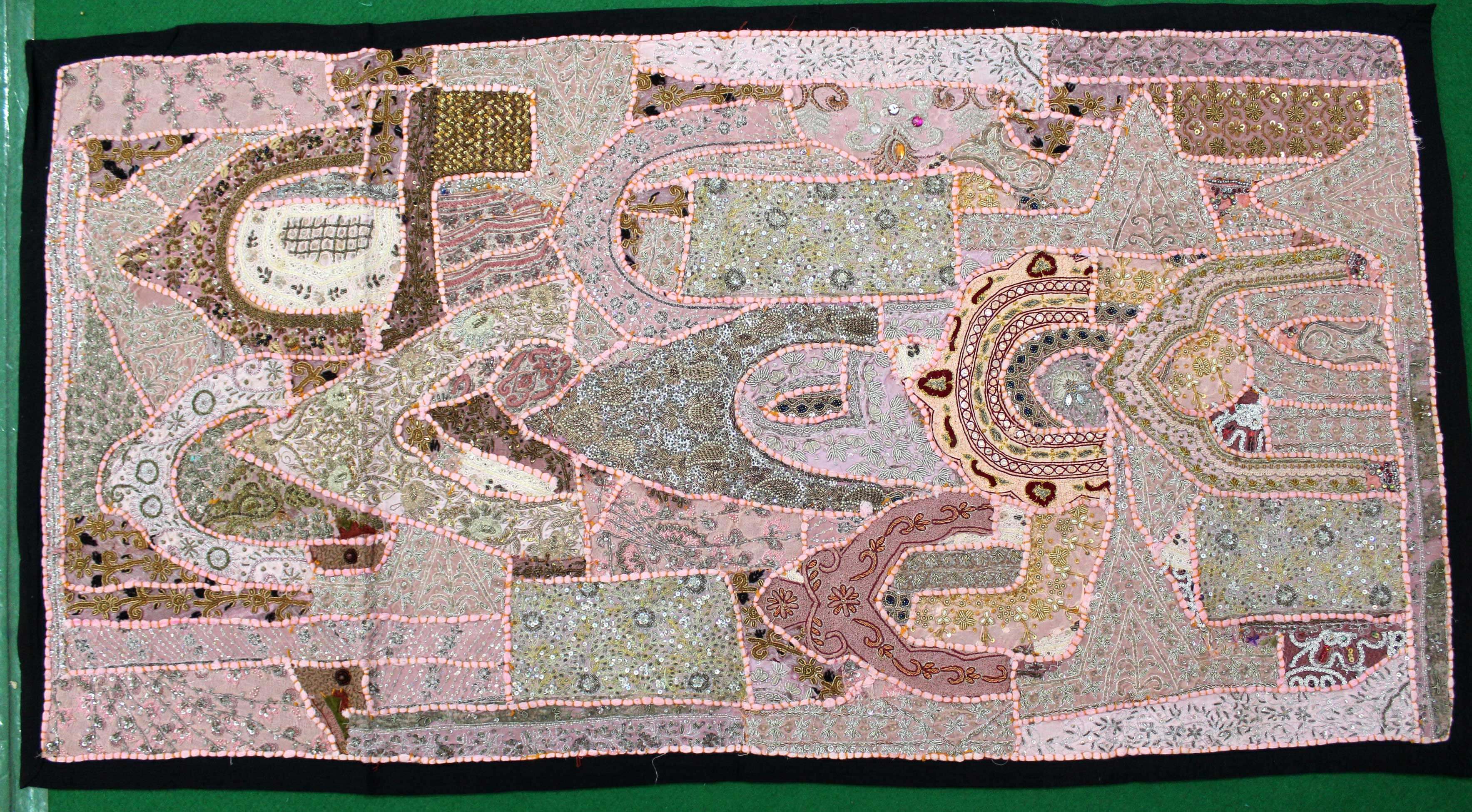 Beautiful Indian Wall Hanging Embroidered Tapestry Decor