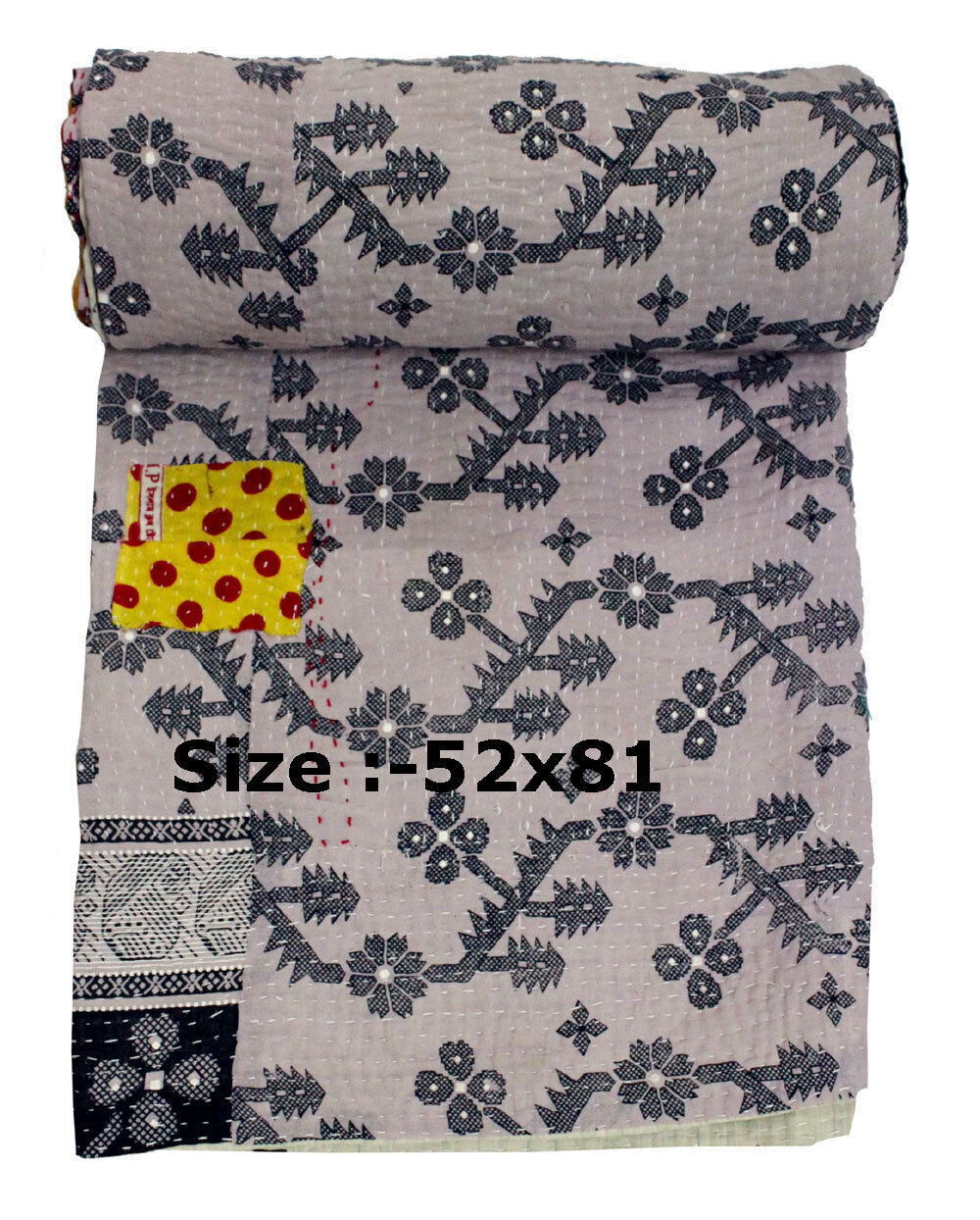 Indian Vintage Old Kantha Work Cotton Quilt Tribal Sari Throw Reversible Lot 50 Quilts