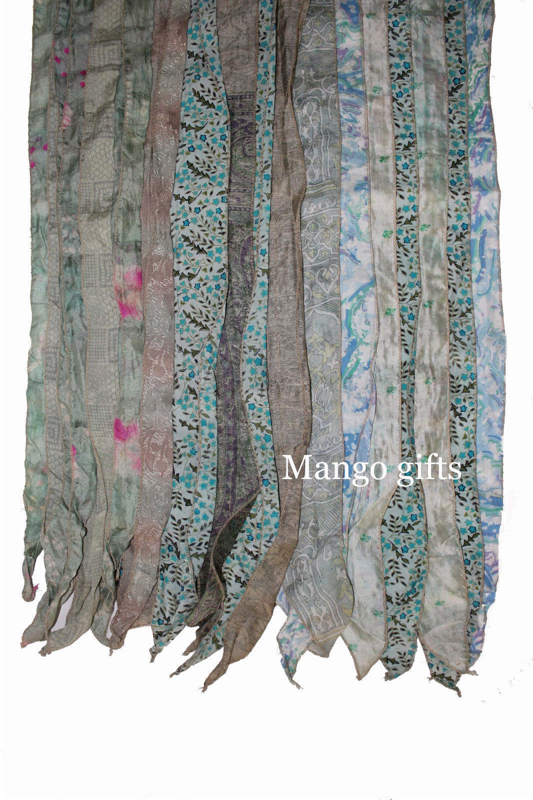 Vintage Indian Silk Sari Saree Recycled Scarves Patchwork scarf Headwraps Wholesale Lots Mango Gifts - Mangogiftsstore