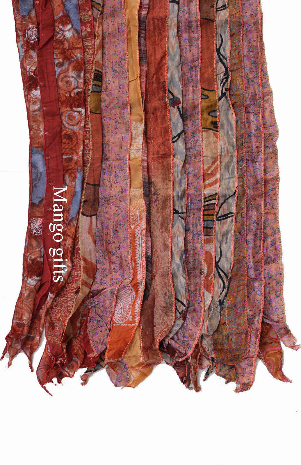 Vintage Indian Silk Sari Saree Recycled Scarves Patchwork scarf Headwraps Wholesale Lots Mango Gifts - Mangogiftsstore