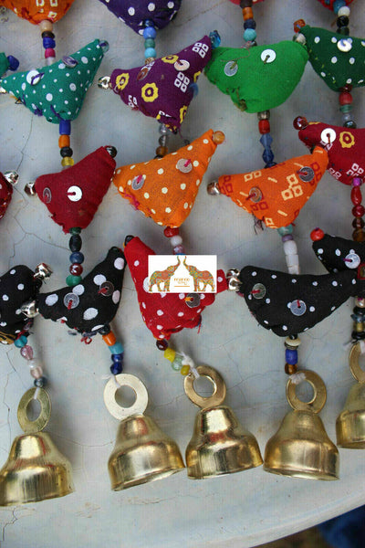 Handmade Tota Birds Door Hanging String X Mas Indian Decor chick Birds Garden Ornaments - Mangogiftsstore