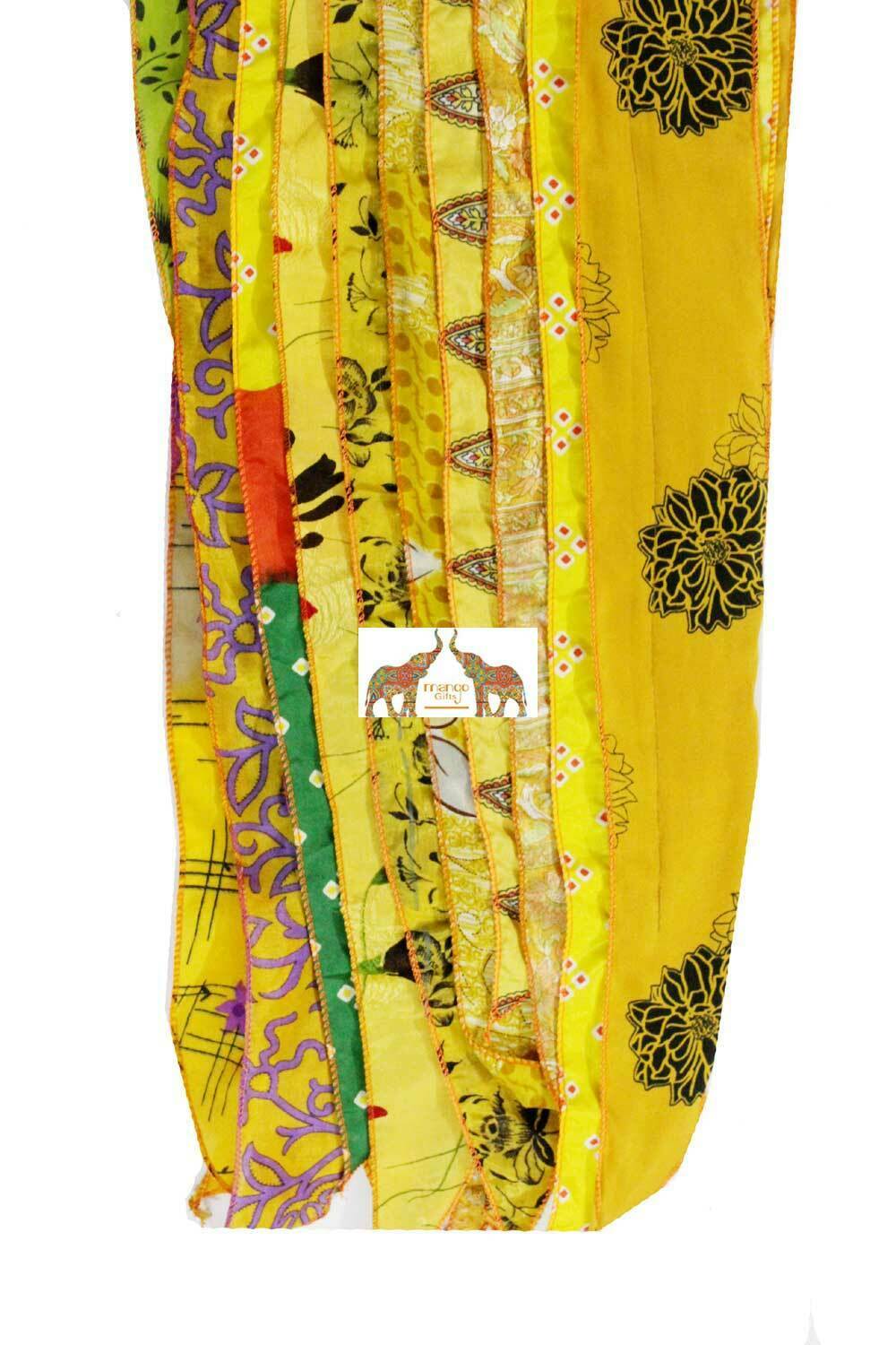 Handmade Vintage Silk Sari Scarves & Stoles from India Recycled Sari