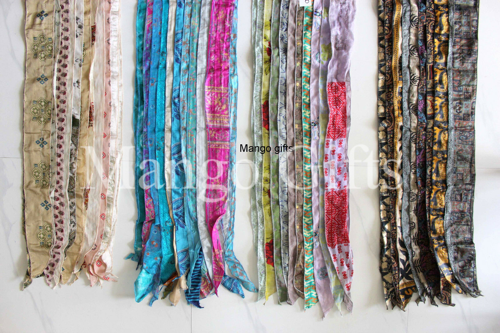 Handmade Vintage Silk Sari Scarves & Stoles from India Recycled Sari