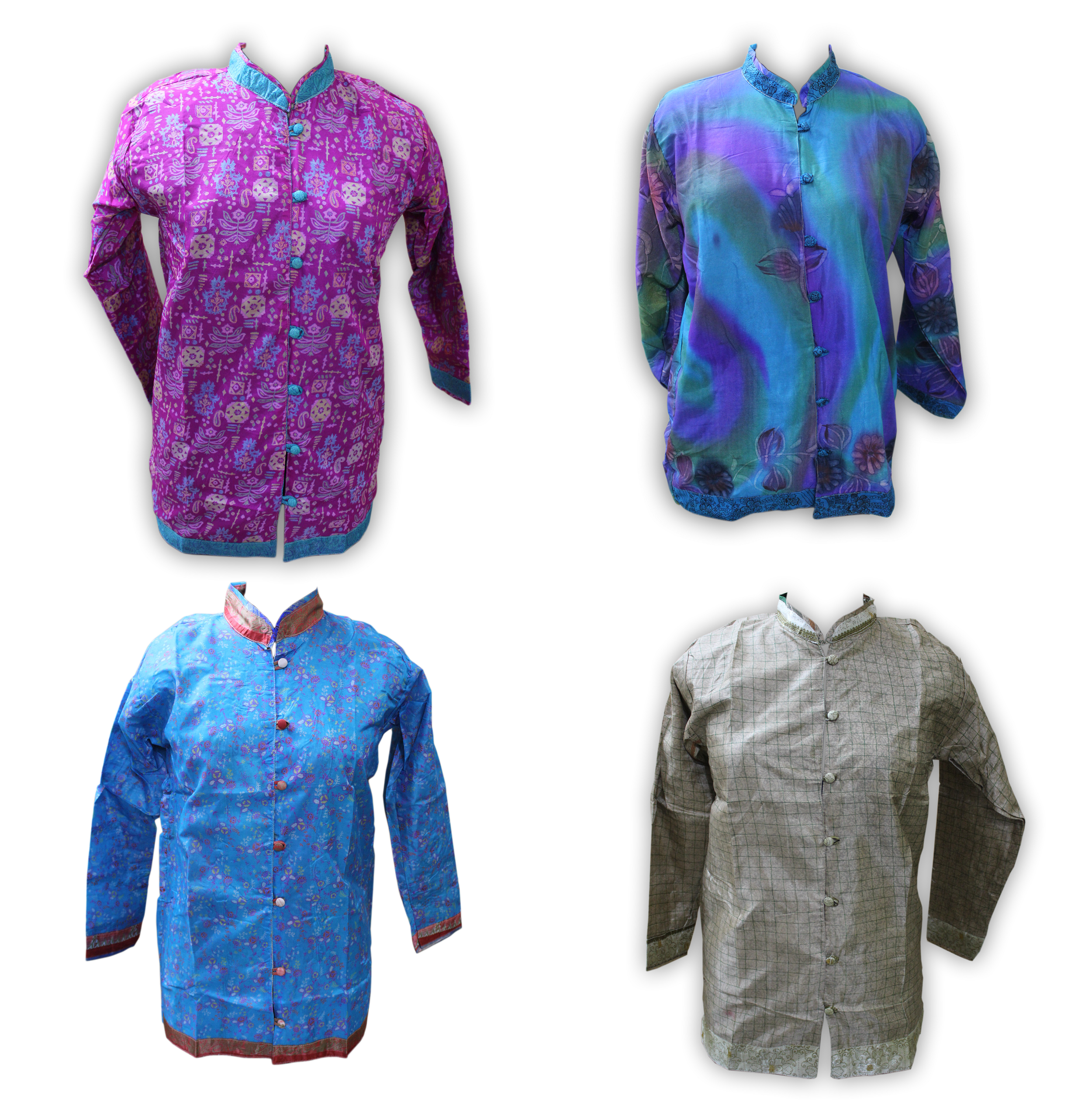 Indian Silk Sari Womens Tops and Tunics Bhoemian Fashion Wholesale Lot