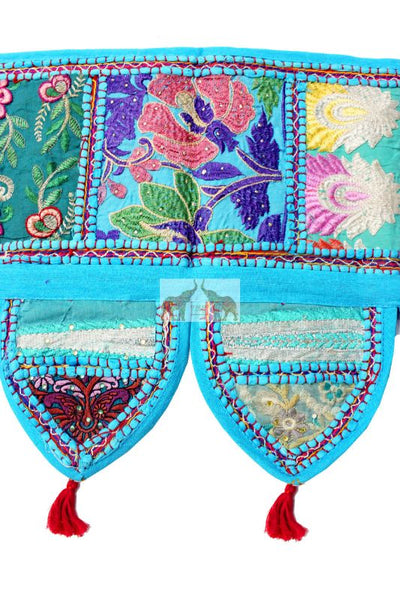 Handmade Decorative Patchwork Window Door Valance Topper Wall Hanging 78" - Mangogiftsstore