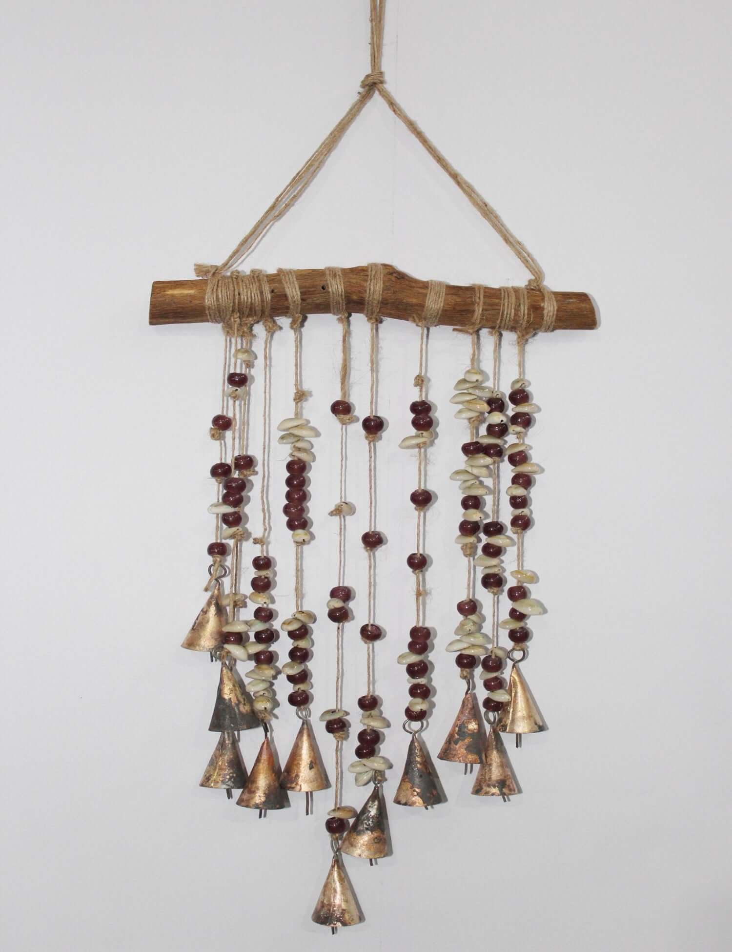 Handmade Boho Garden Wind Chime - Colorful Beaded Decor
