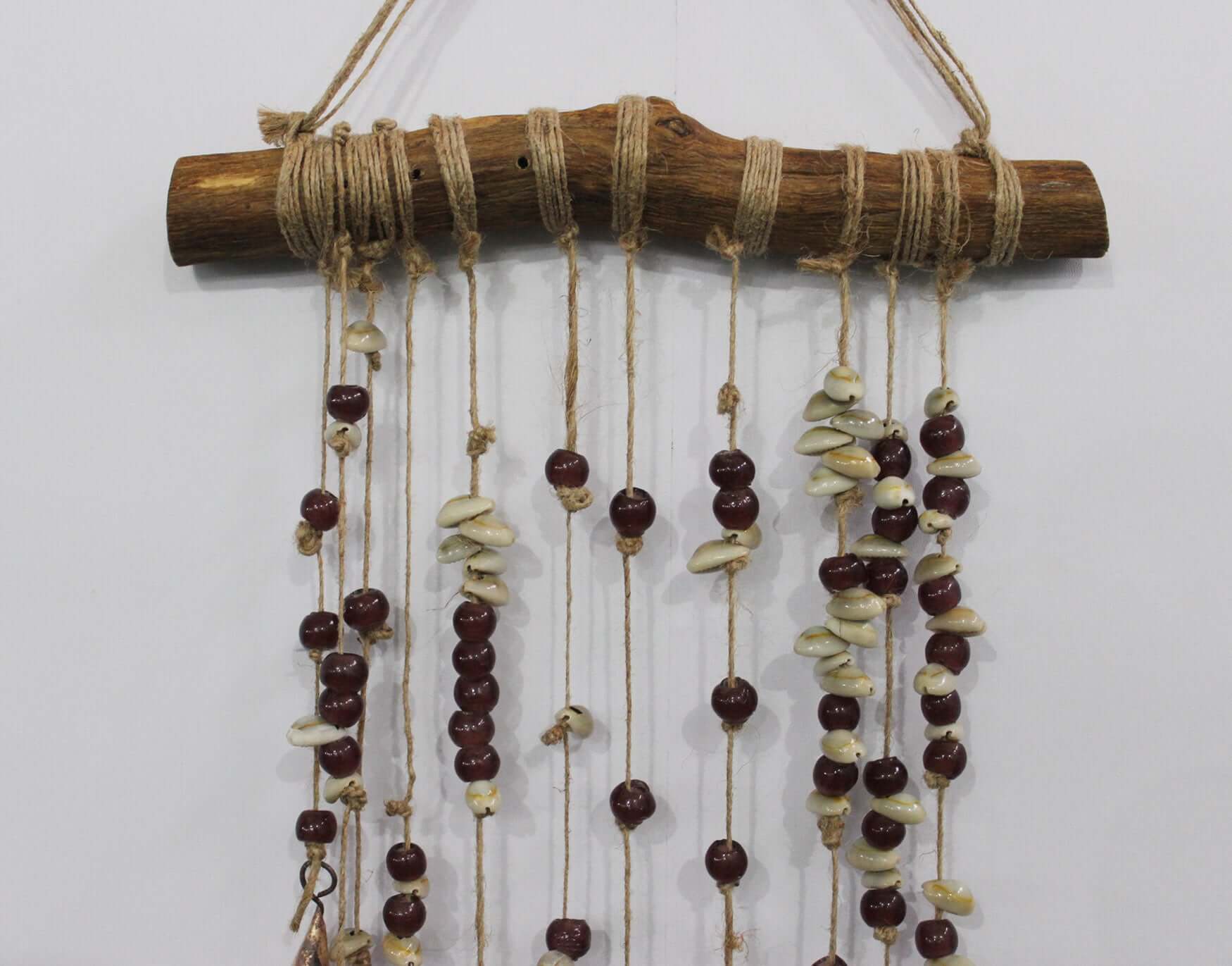 Handmade Boho Garden Wind Chime - Colorful Beaded Decor