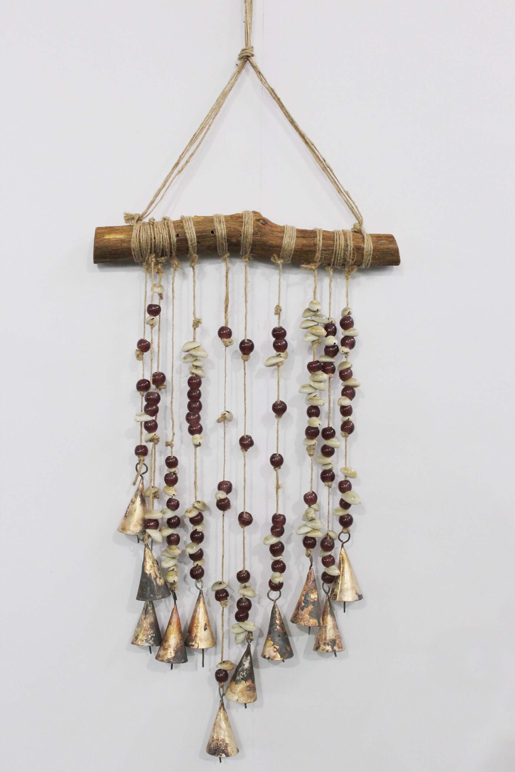 Handmade Boho Garden Wind Chime - Colorful Beaded Decor