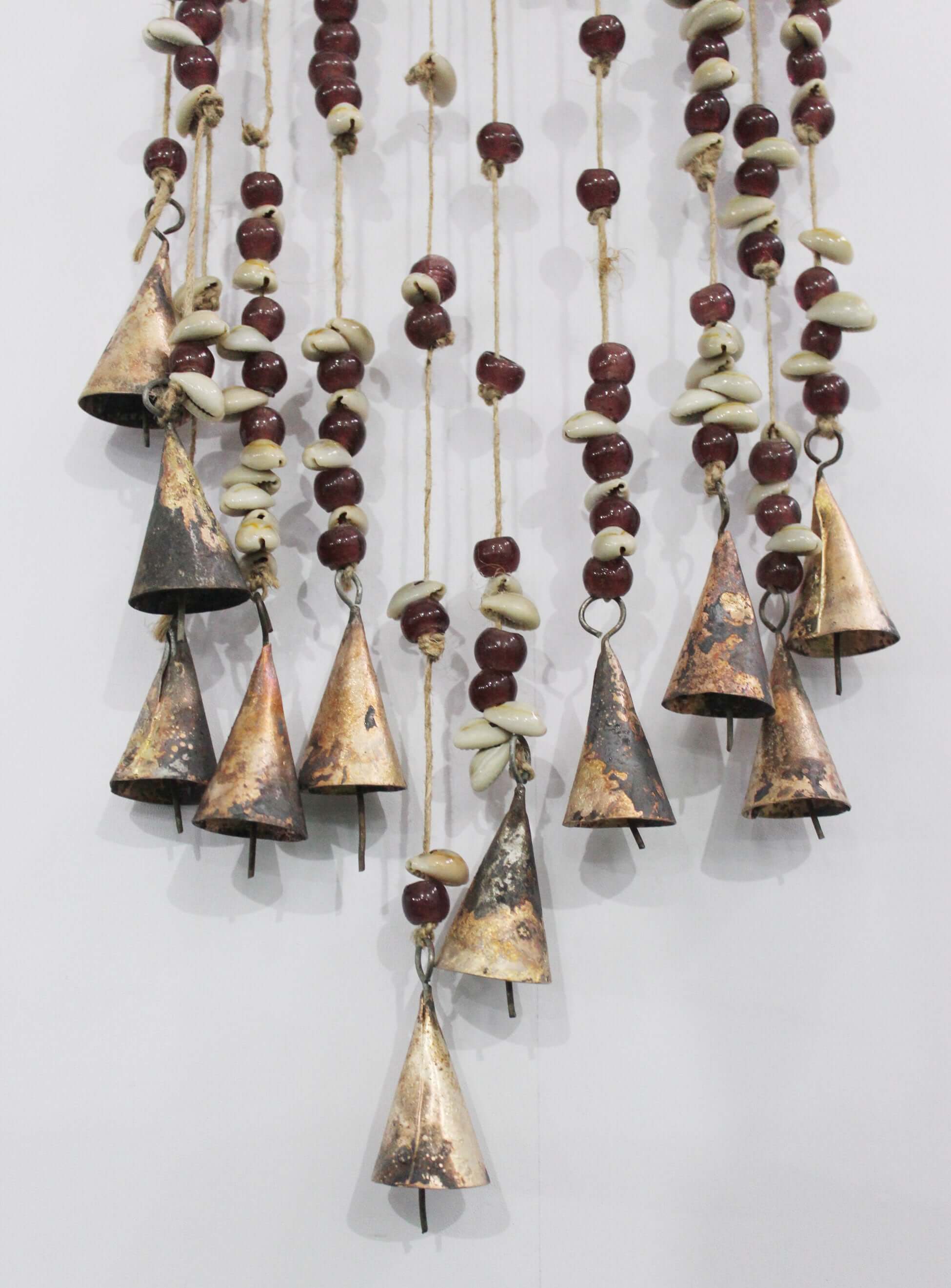 Handmade Boho Garden Wind Chime - Colorful Beaded Decor