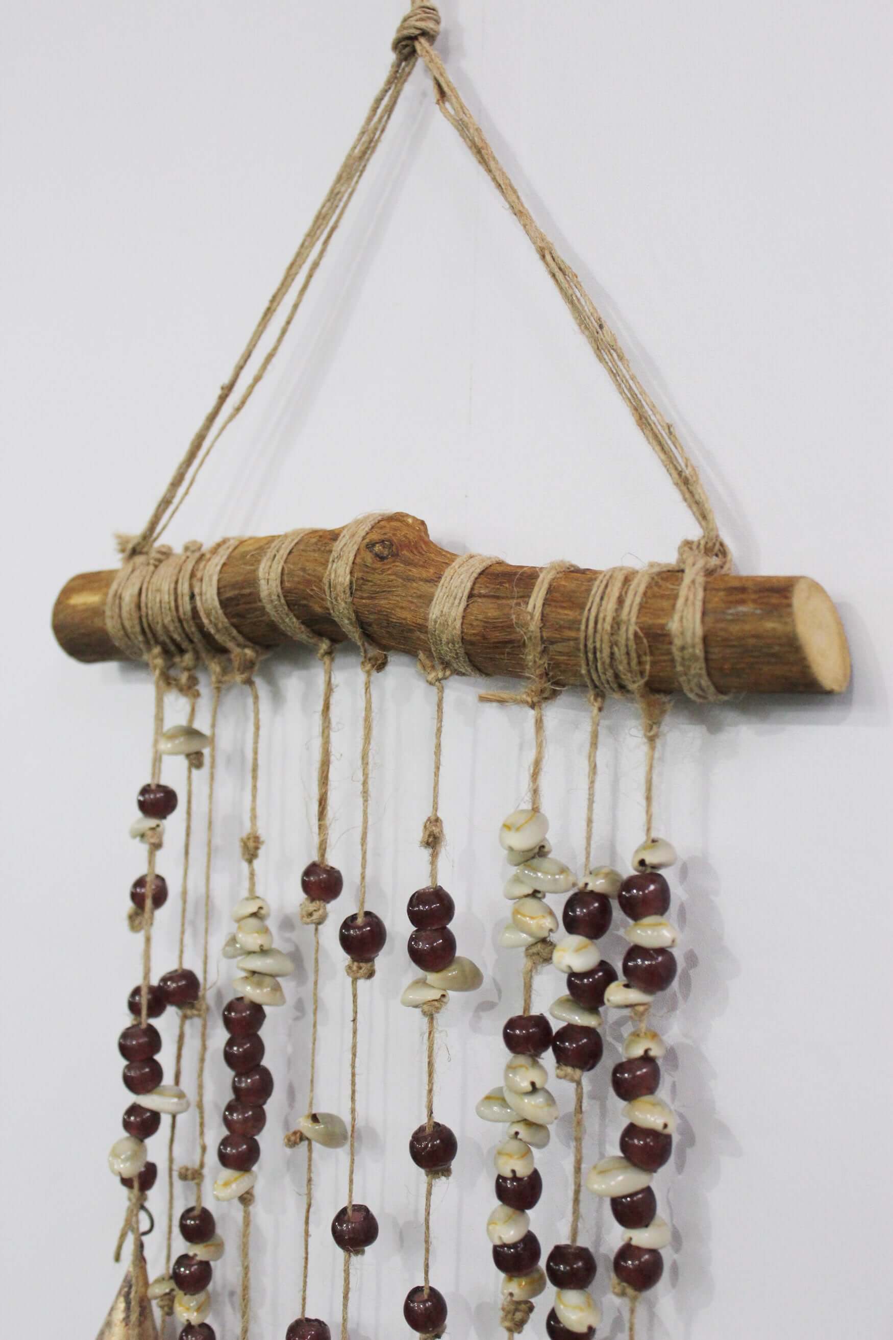 Handmade Boho Garden Wind Chime - Colorful Beaded Decor