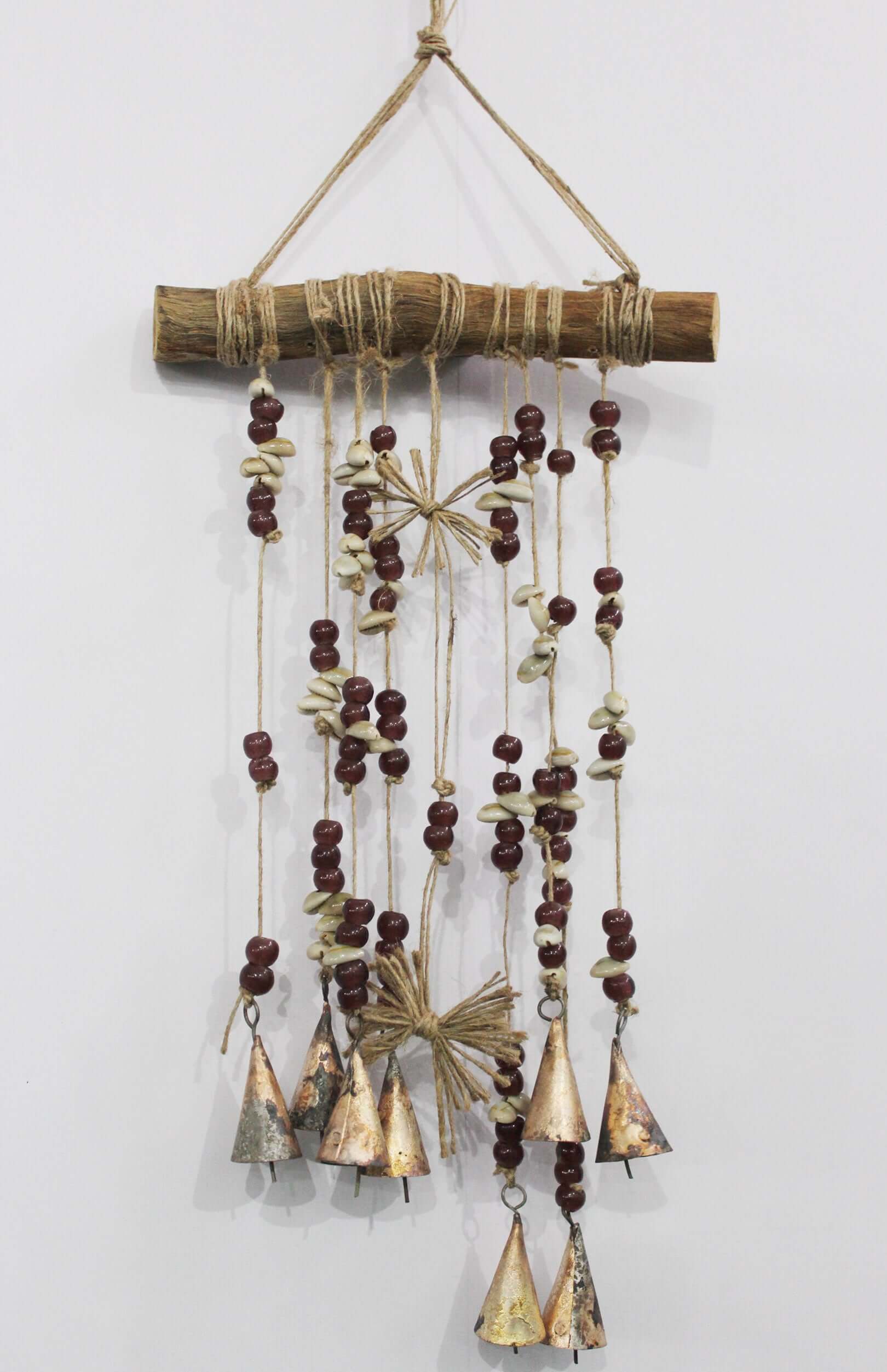 Handmade Boho Garden Wind Chime - Colorful Beaded Decor