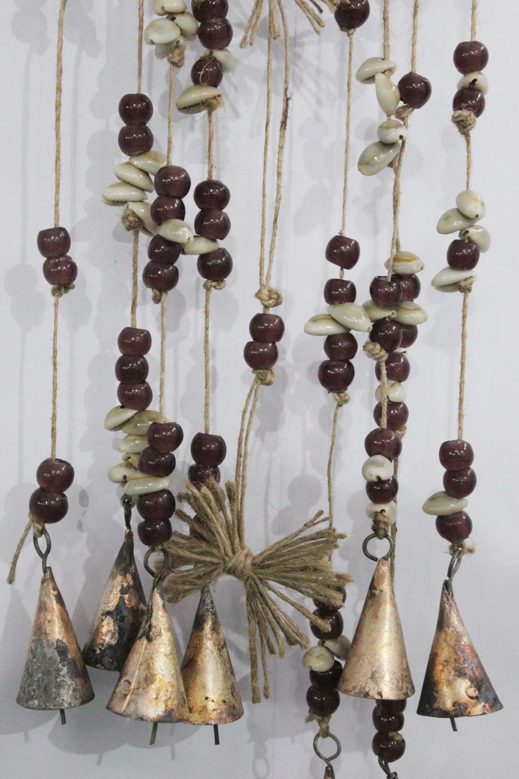 Handmade Boho Garden Wind Chime - Colorful Beaded Decor