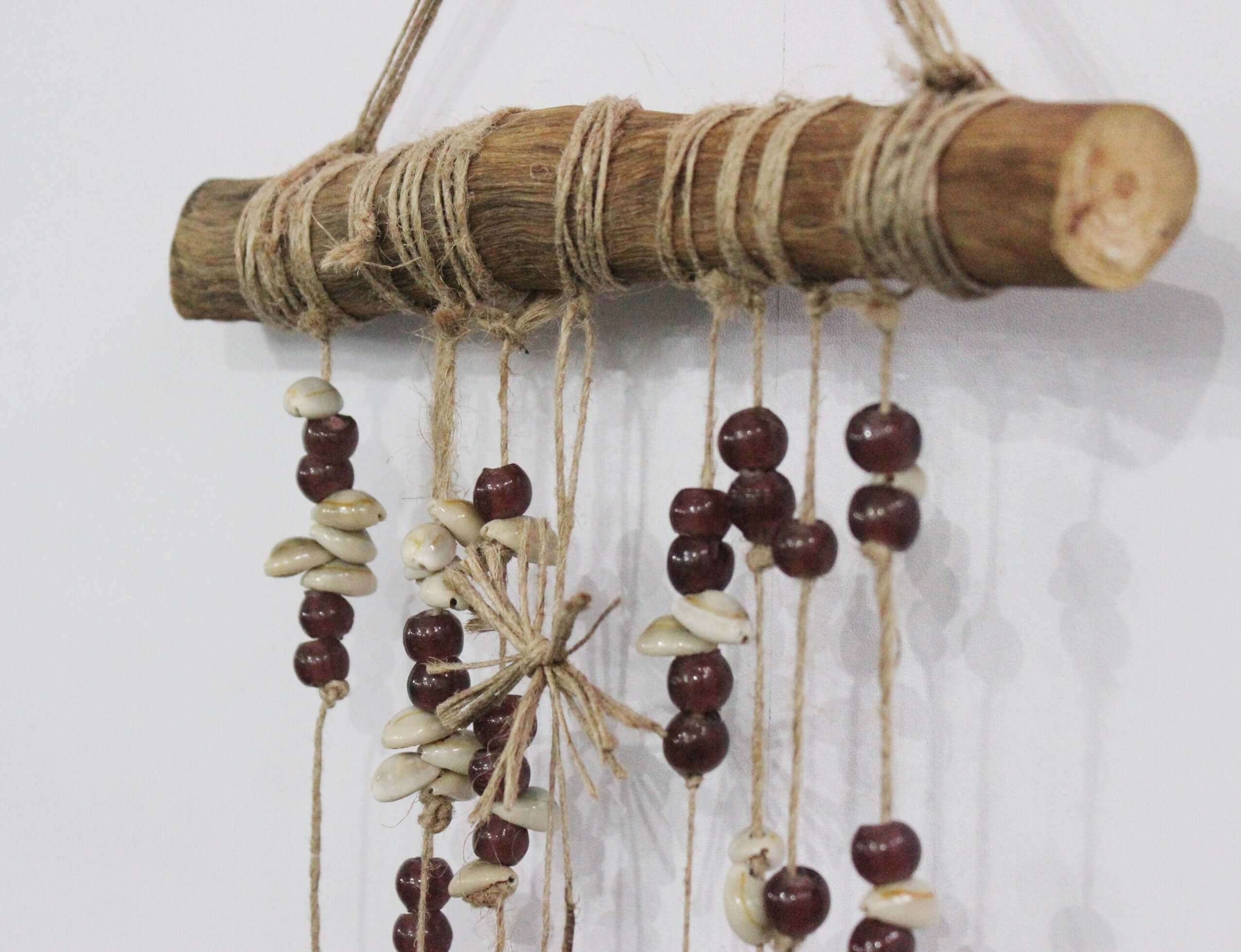 Handmade Boho Garden Wind Chime - Colorful Beaded Decor