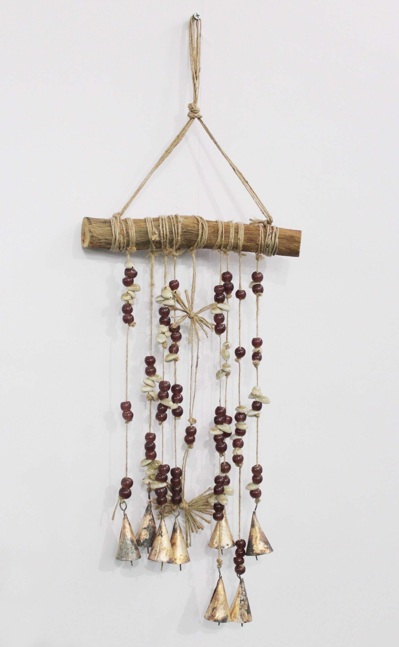 Handmade Boho Garden Wind Chime - Colorful Beaded Decor