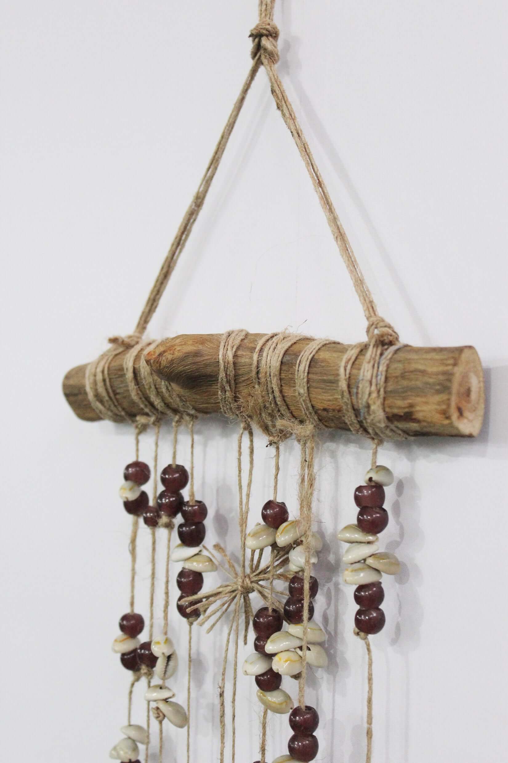 Handmade Boho Garden Wind Chime - Colorful Beaded Decor