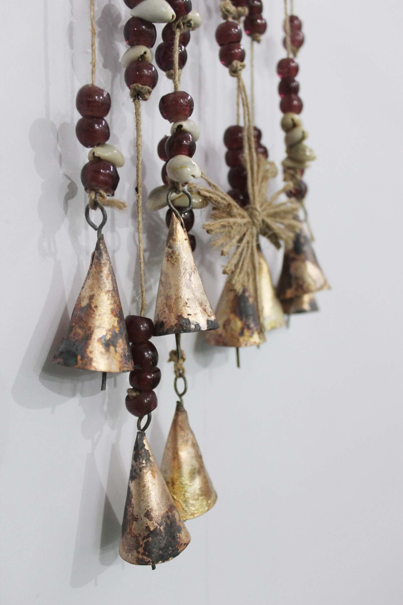 Handmade Boho Garden Wind Chime - Colorful Beaded Decor