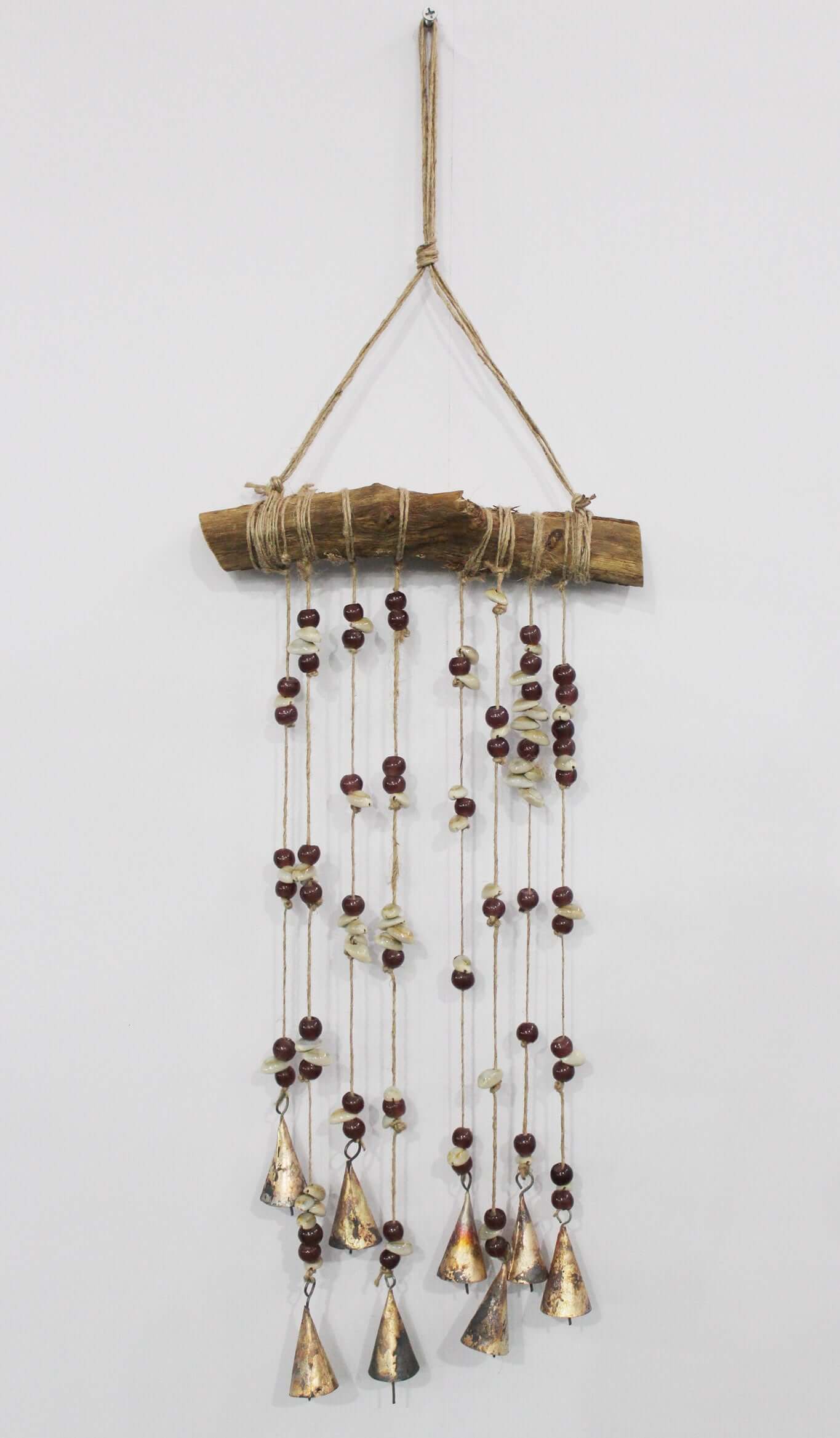 Handmade Boho Garden Wind Chime - Colorful Beaded Decor