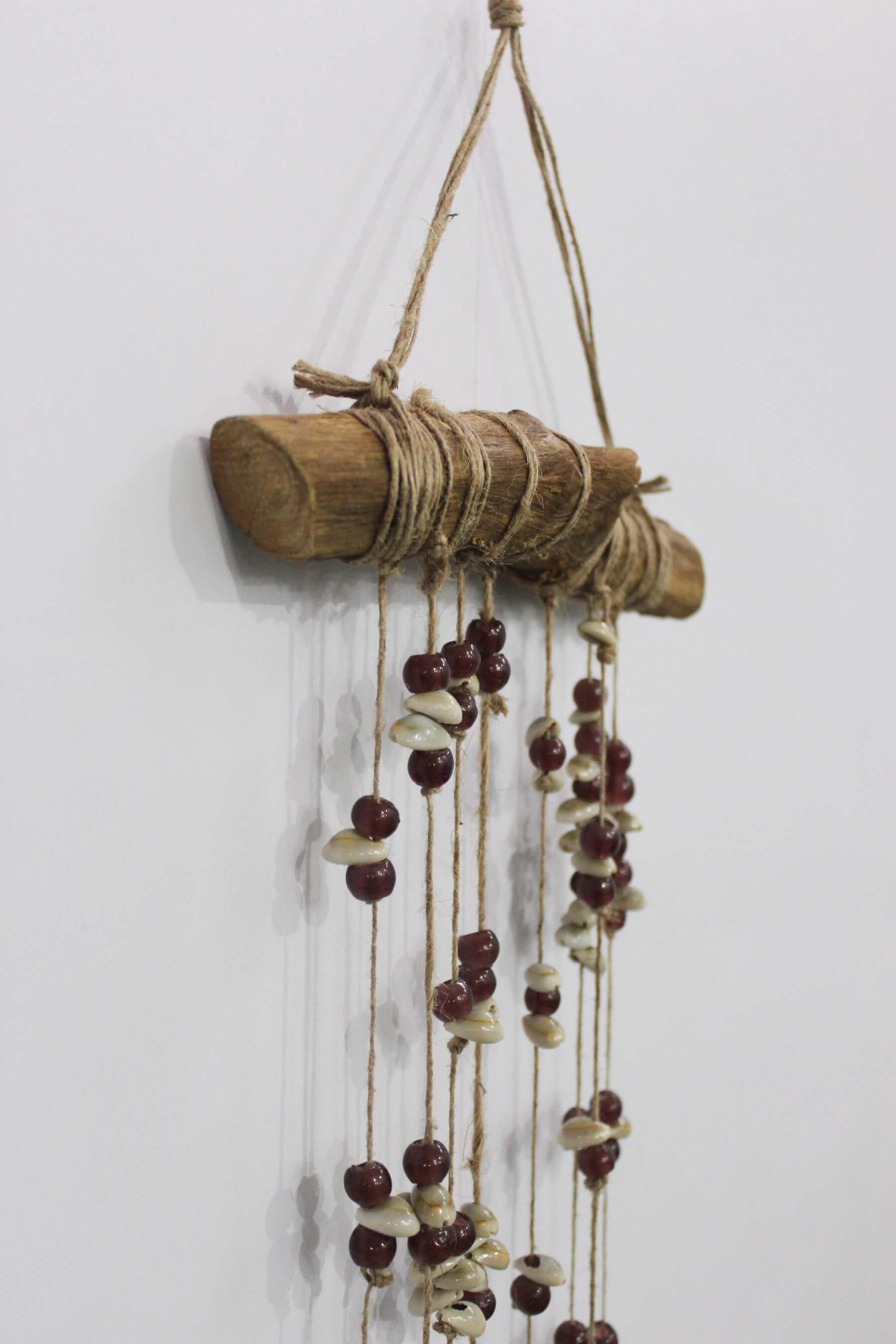 Handmade Boho Garden Wind Chime - Colorful Beaded Decor