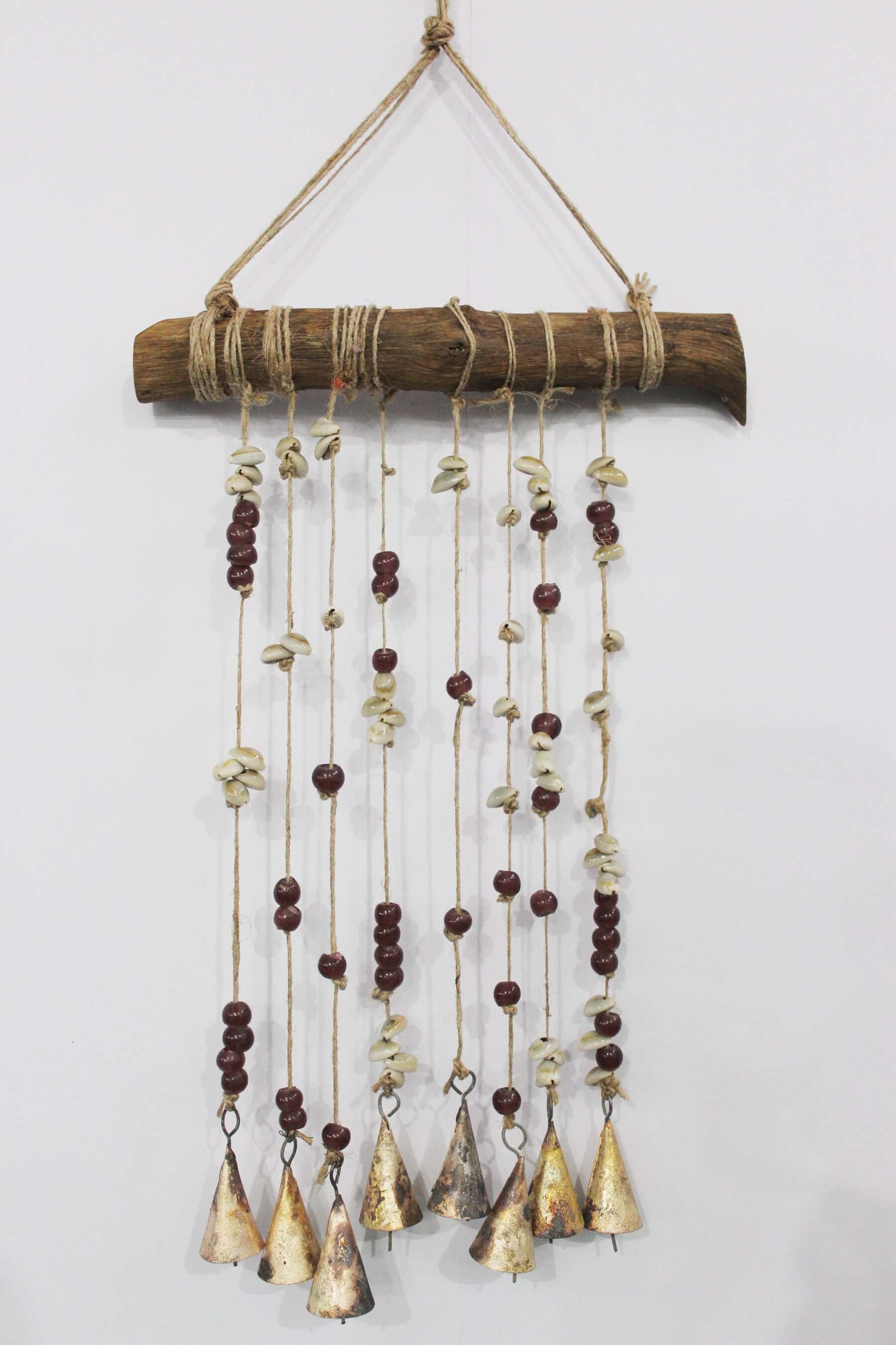 Handmade Boho Garden Wind Chime - Colorful Beaded Decor