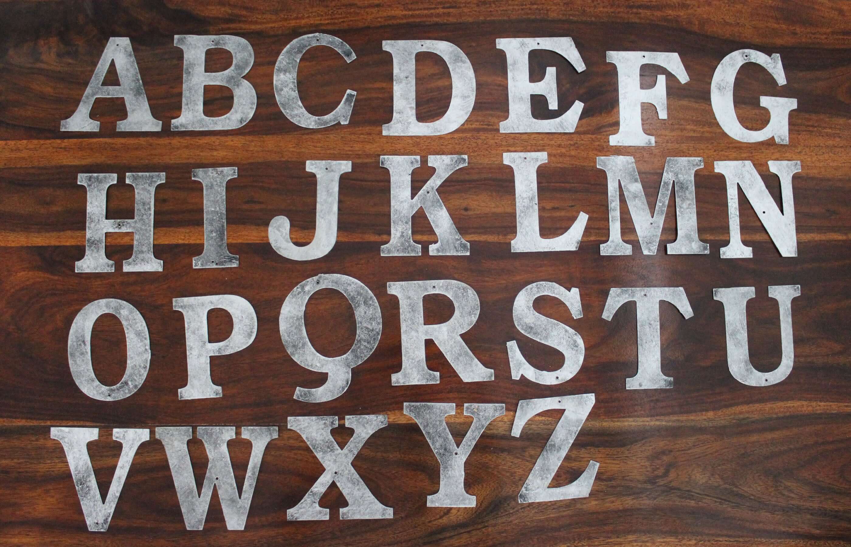 Recycled Iron Metal Alphabet Letters - DIY Decor