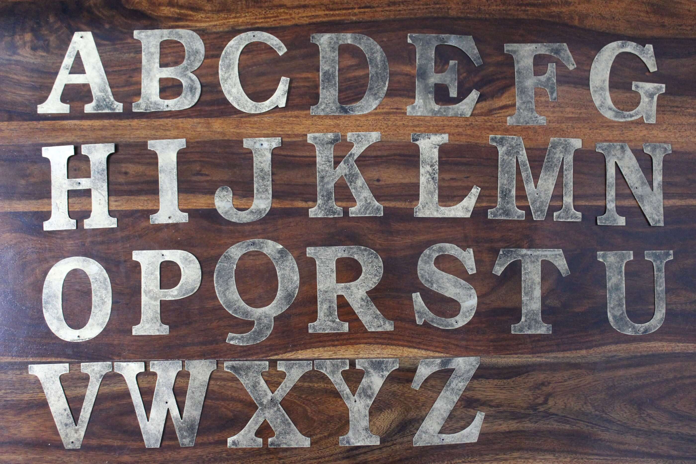 Recycled Iron Metal Alphabet Letters - DIY Decor