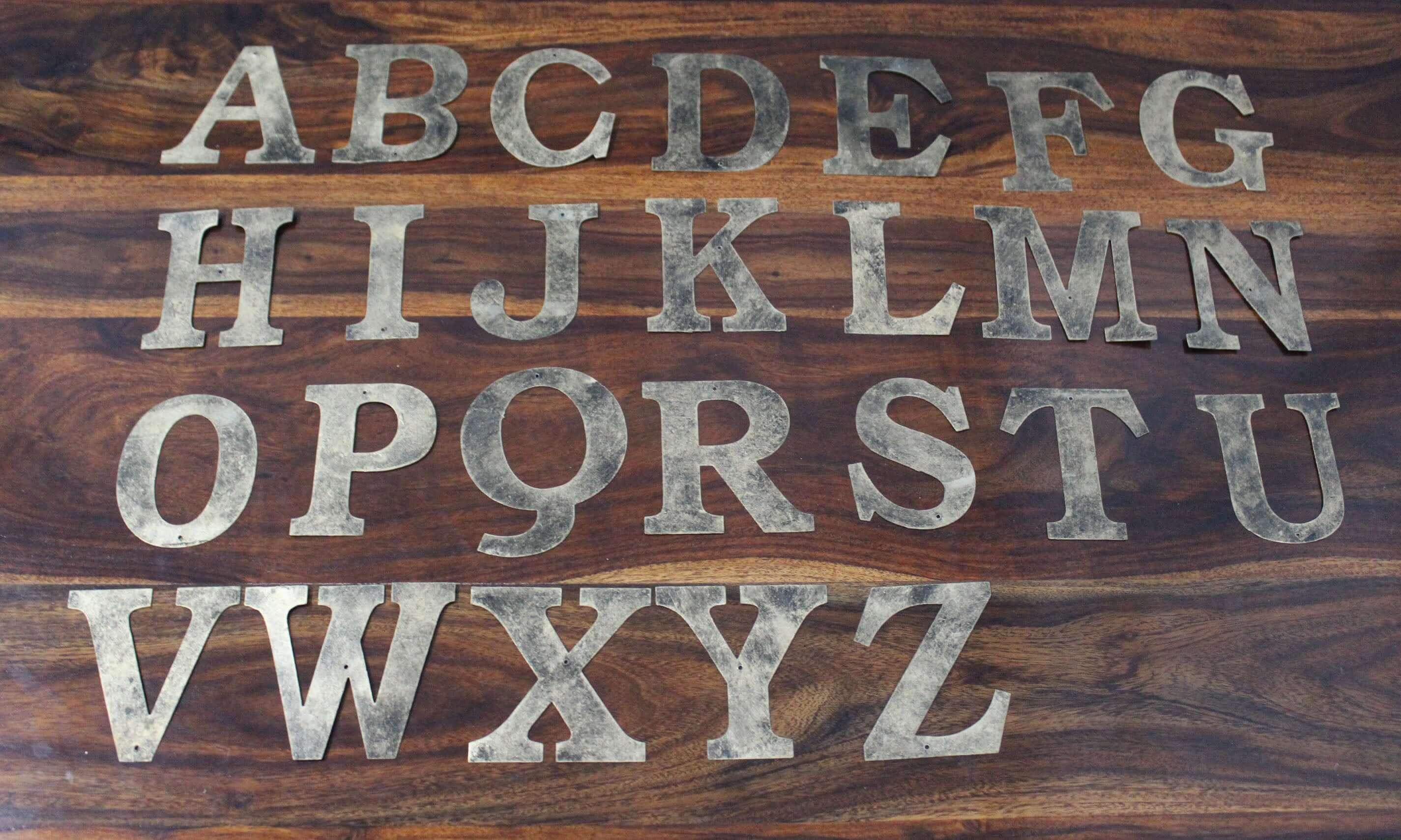 Recycled Iron Metal Alphabet Letters - DIY Decor