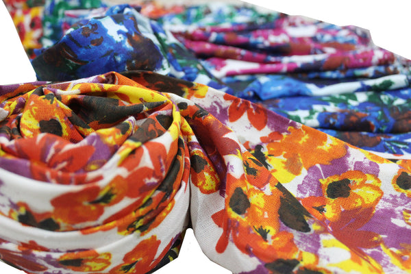 Women Fashion Scarf Tie-Dye Viscose Scarves Head wraps Colourful Exotic Wraps Lightweight Scarves for Spring Fall , Shawl Wrap