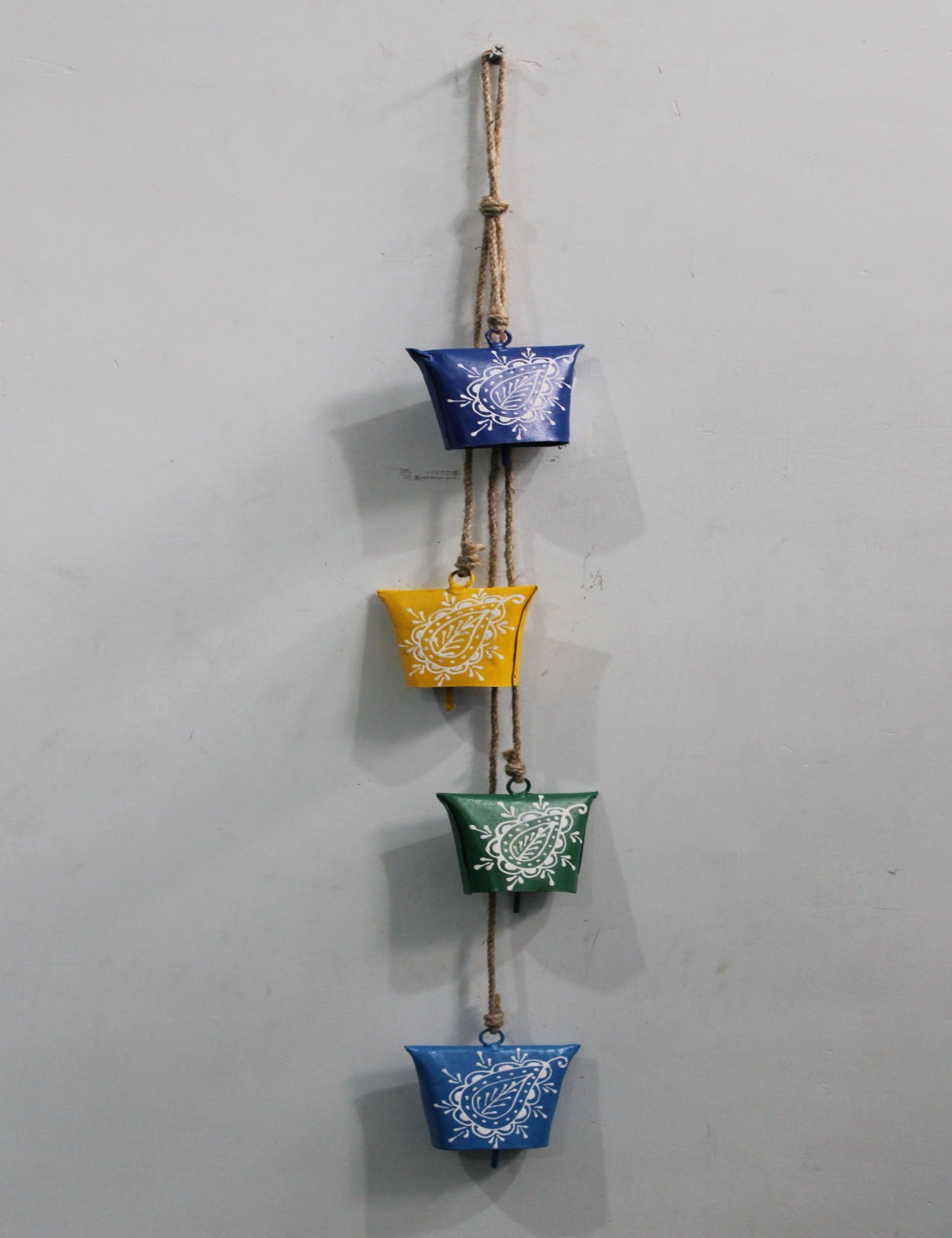 Hand Painted Iron Cow Bells - Rustic Garden Chime