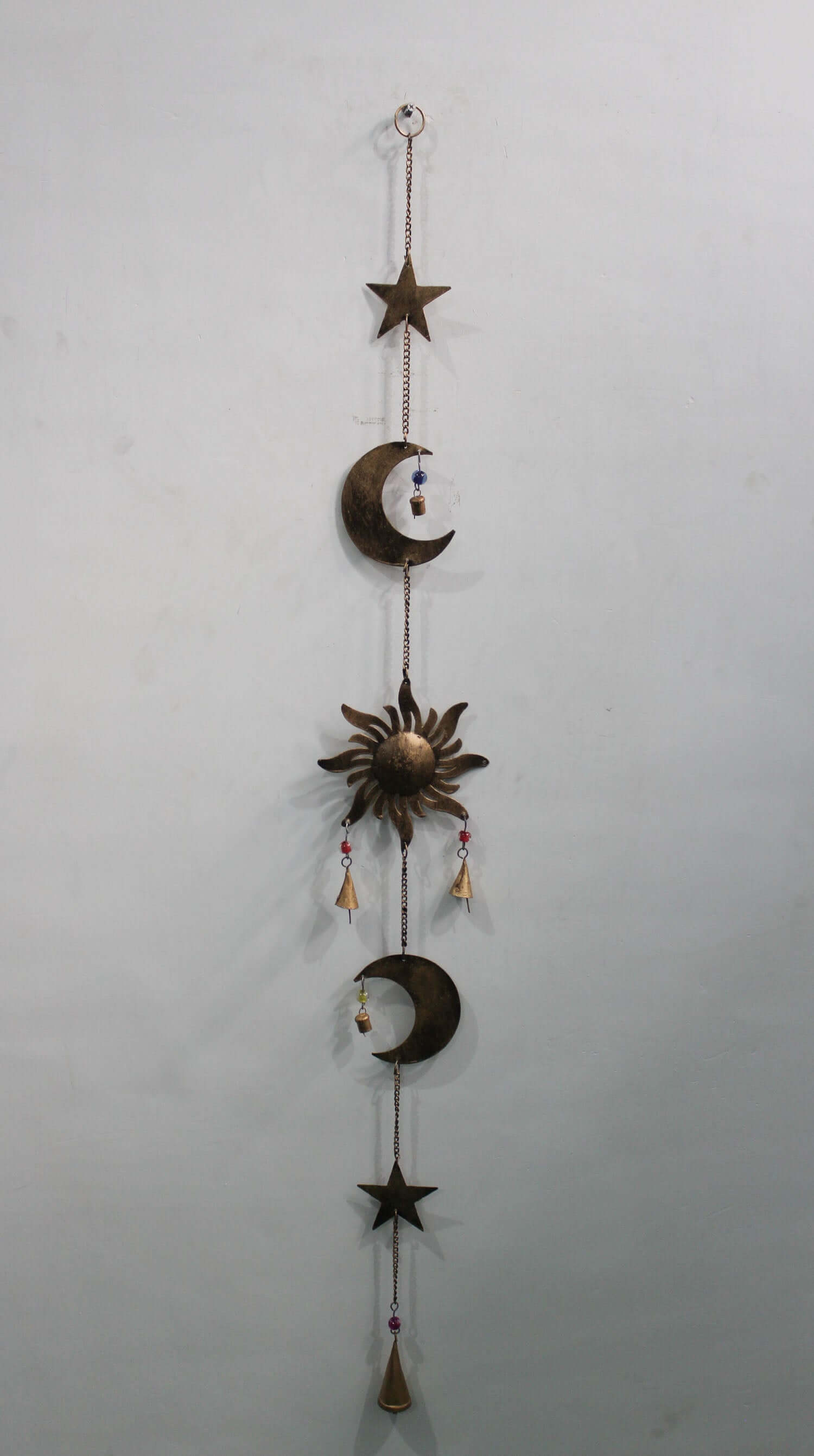Sun Moon Star Celestial Wall Chime - Bohemian Decor