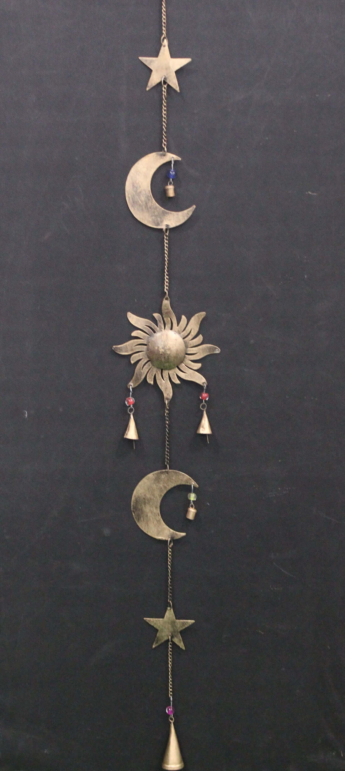 Sun Moon Star Celestial Wall Chime - Bohemian Decor