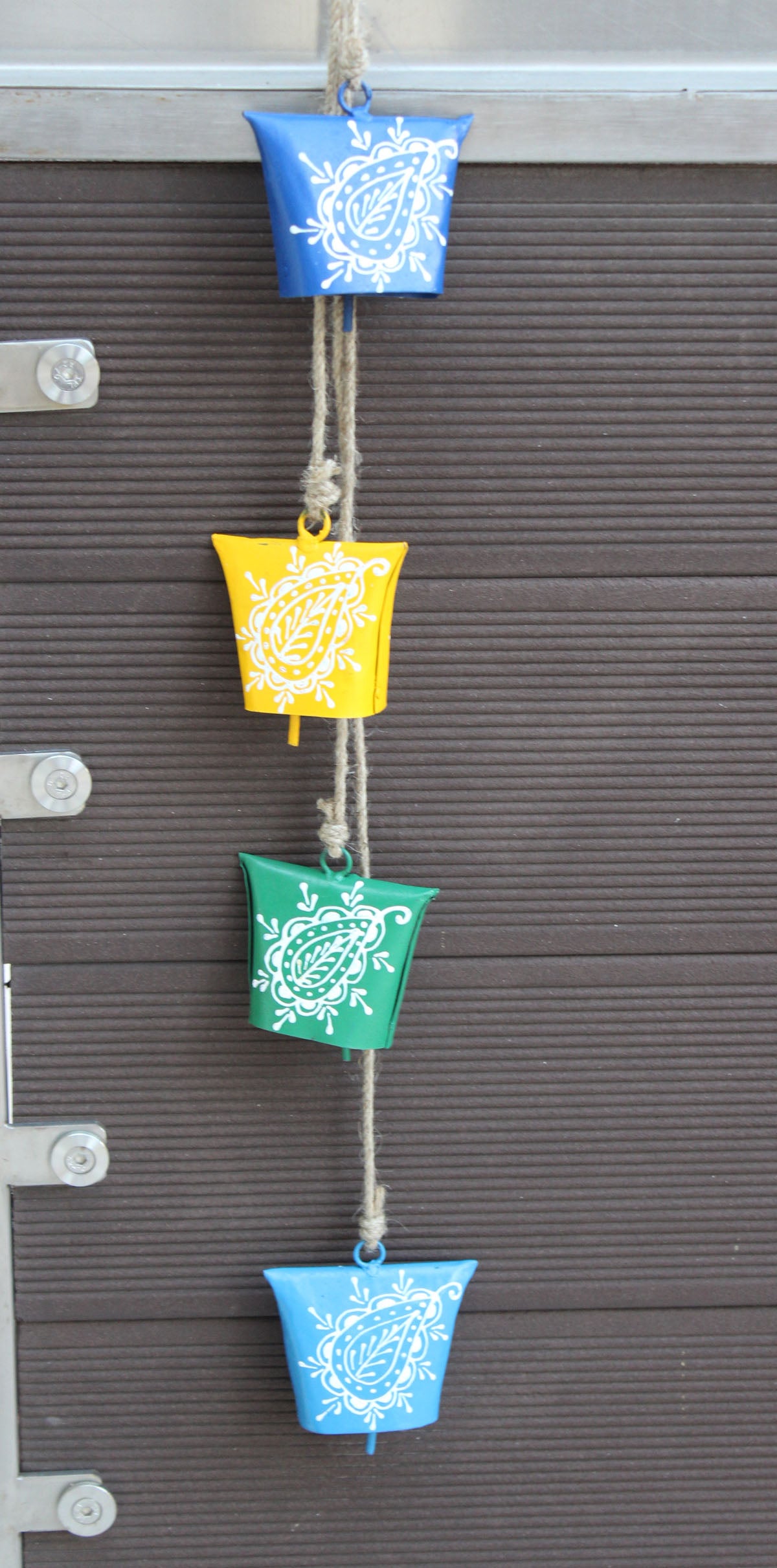 Hand Painted Iron Cow Bells - Rustic Garden Chime