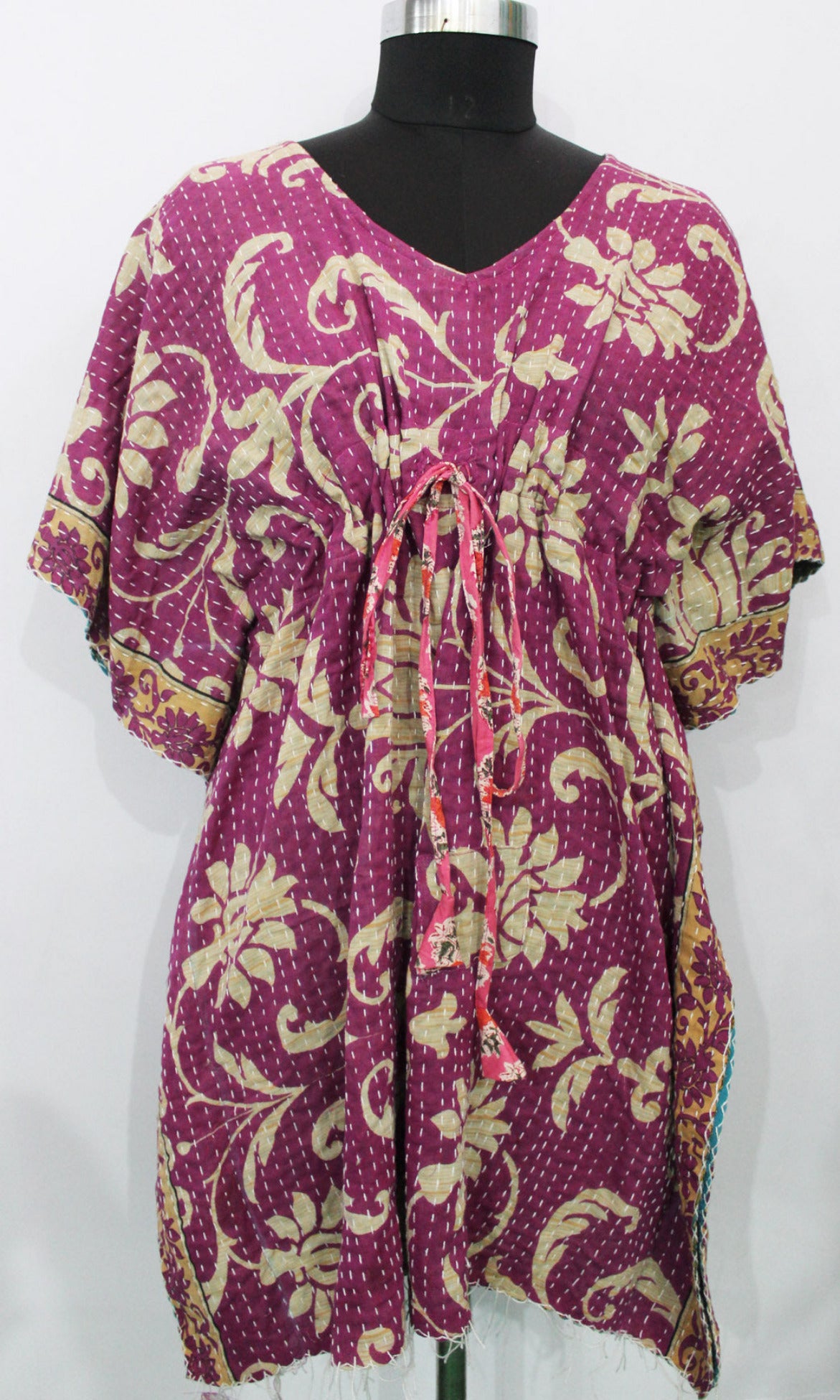 Women kimono top tunic recycled sari dress 