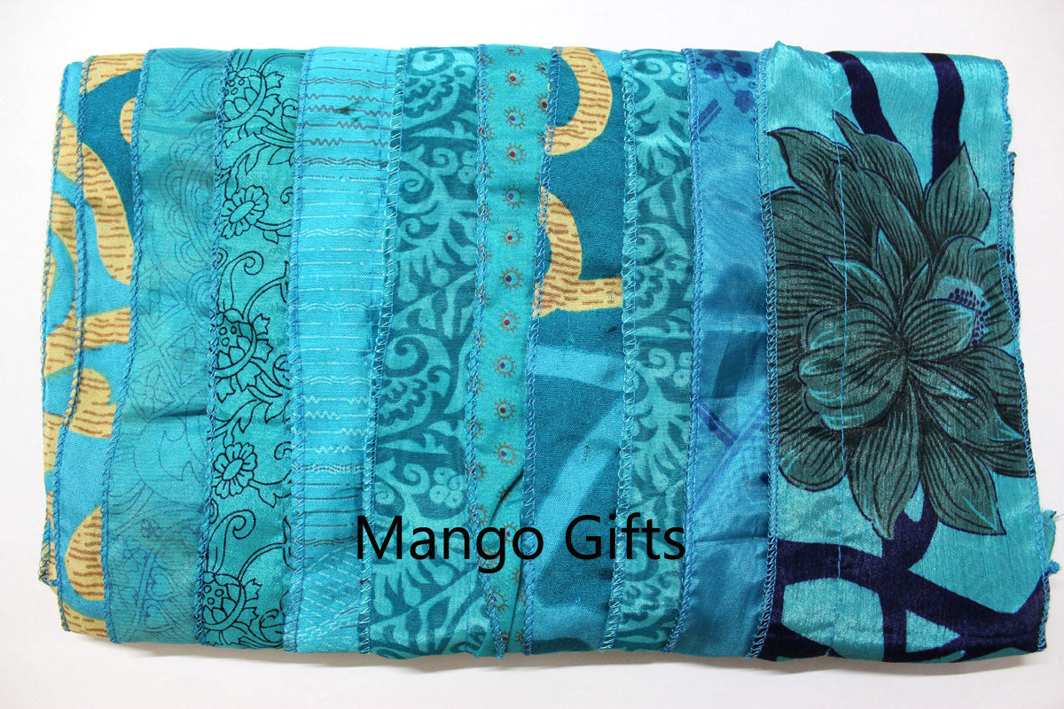 Handmade Vintage Silk Sari Scarves & Stoles from India Recycled Sari