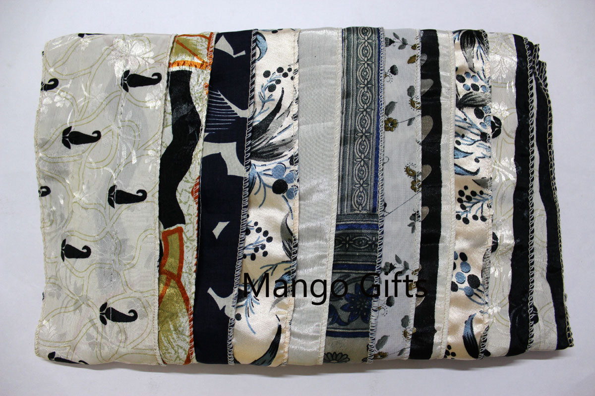 Handmade Vintage Silk Sari Scarves & Stoles from India Recycled Sari