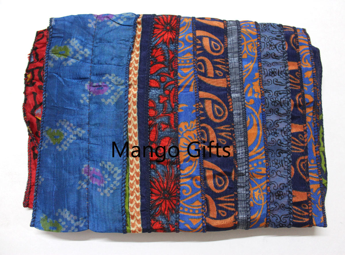 Handmade Vintage Silk Sari Scarves & Stoles from India Recycled Sari