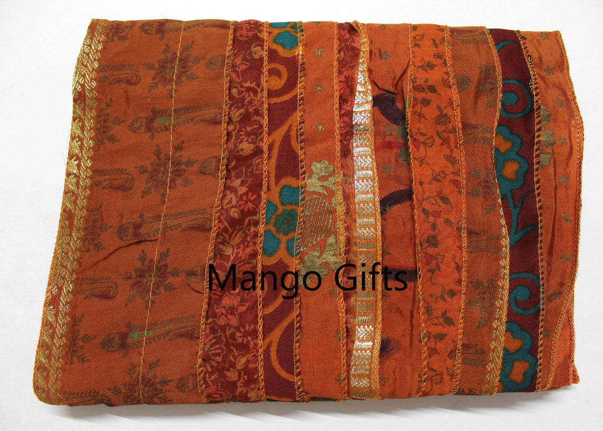 Handmade Vintage Silk Sari Scarves & Stoles from India Recycled Sari