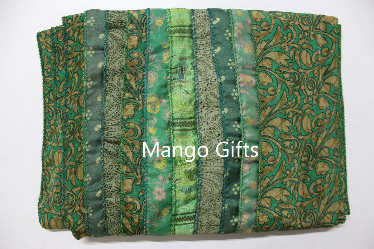Handmade Vintage Silk Sari Scarves & Stoles from India Recycled Sari