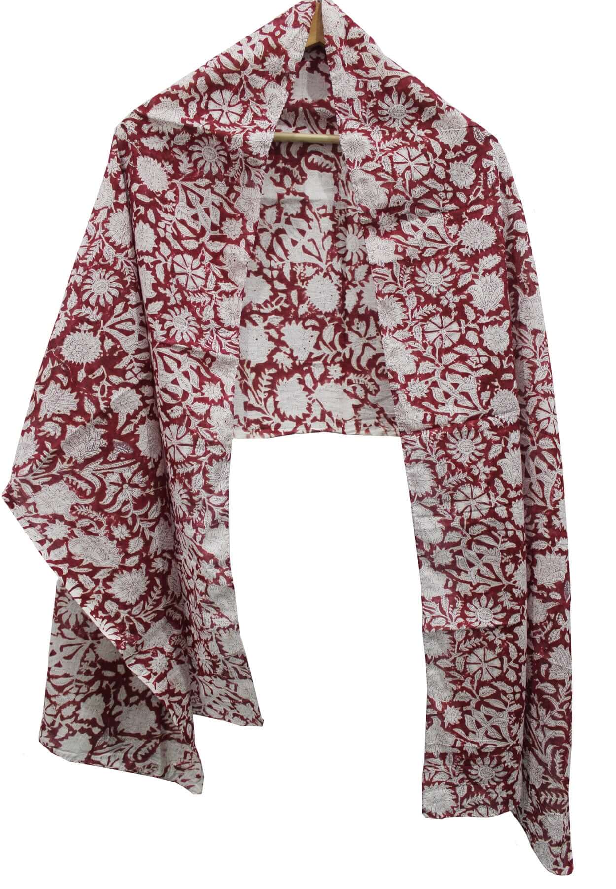 100% Cotton Hand Block Printed Hippy Scarves