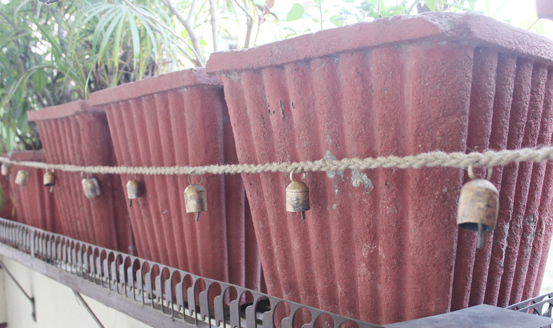 Rustic Iron Tin Bells Garland for Farmhouse Decor