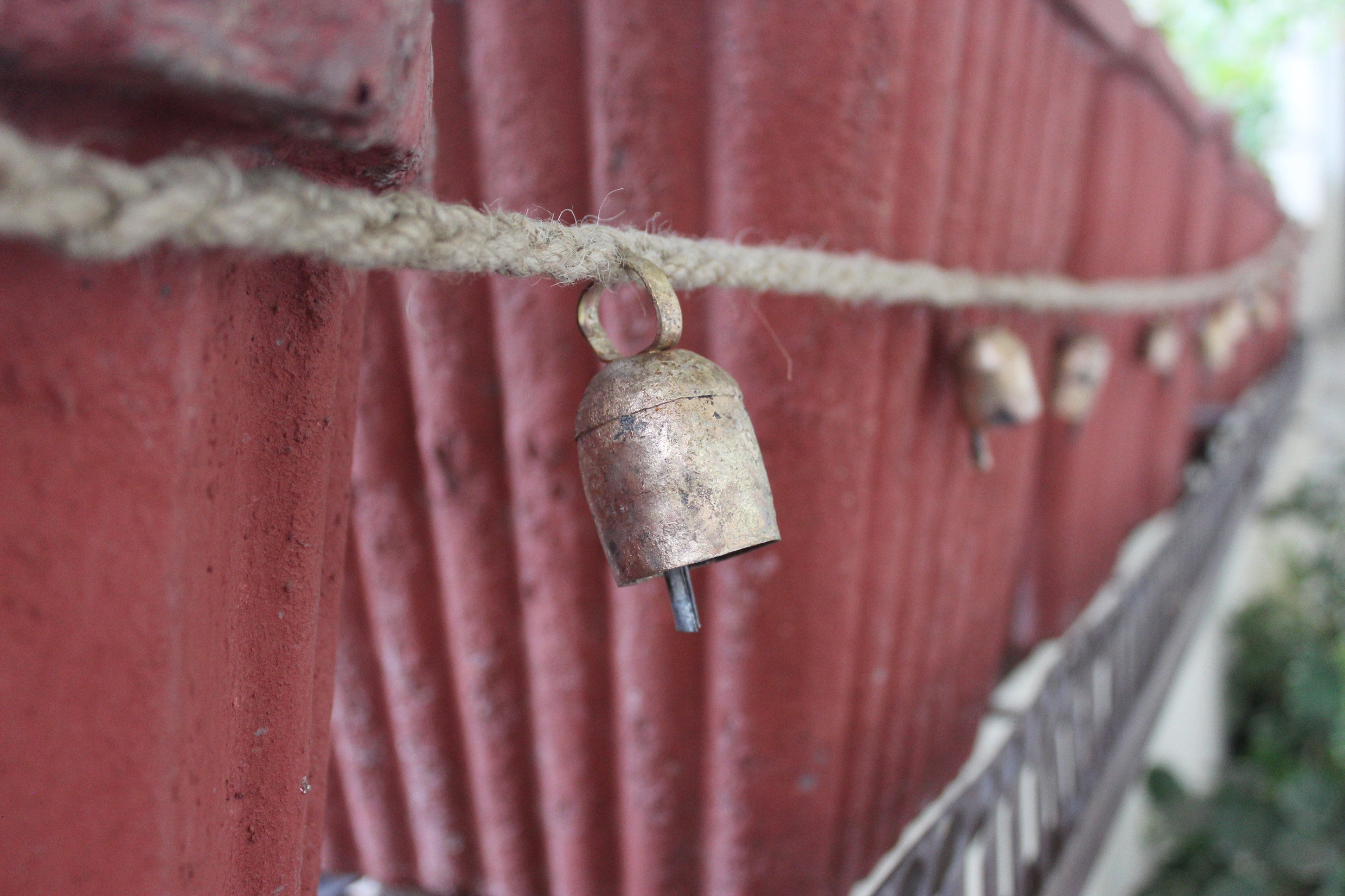 Rustic Iron Tin Bells Garland for Farmhouse Decor