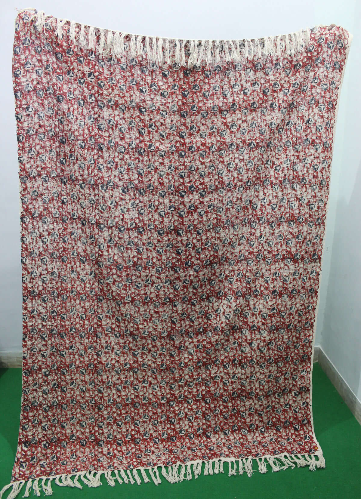 Hand-Loomed Cotton Sofa Throw Blanket - 72x52 Inches