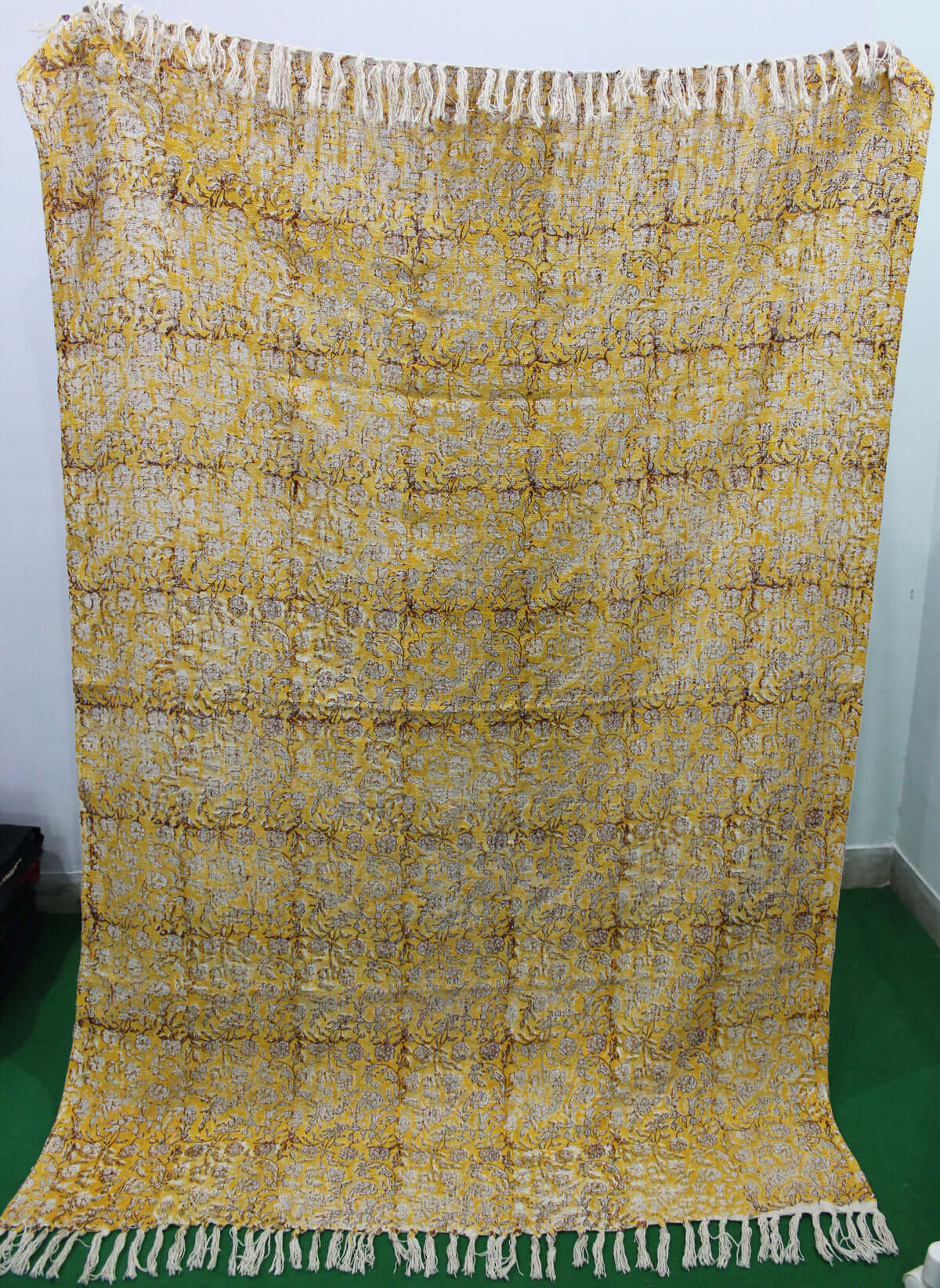 Hand-Loomed Cotton Sofa Throw Blanket - 72x52 Inches